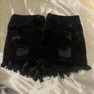 Mossimo Supply Co. Distressed Black Jean Shorts